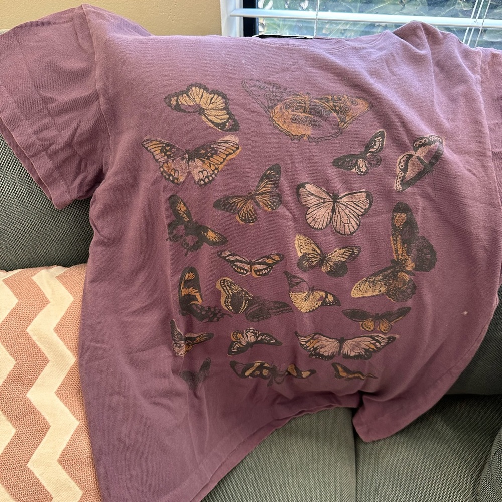 Daydreamer T-shirt with butterflies. New. Never worn.